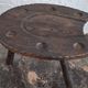 Brutalist hand-carved horse shoe shaped coffee table, 1960s