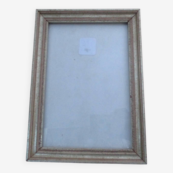 Silver wooden frame for 13.5 x 20 cm subject