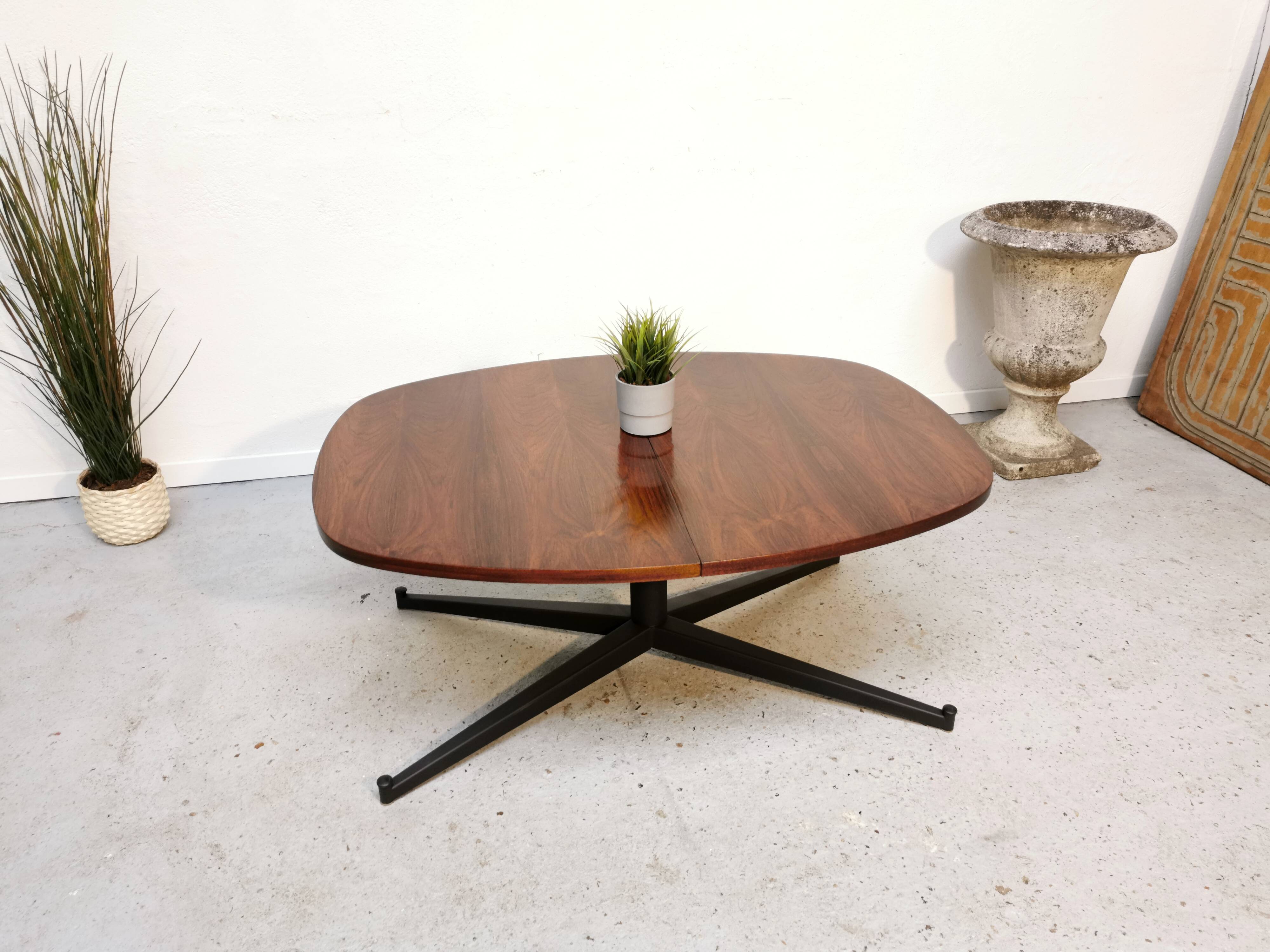 Table basse vintage relevable transformable scandinave