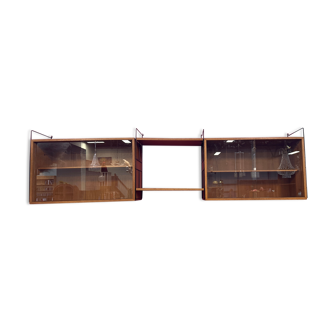 Glass shelves cabinet wall system