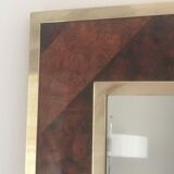 Mirror in wood and brass marquetry