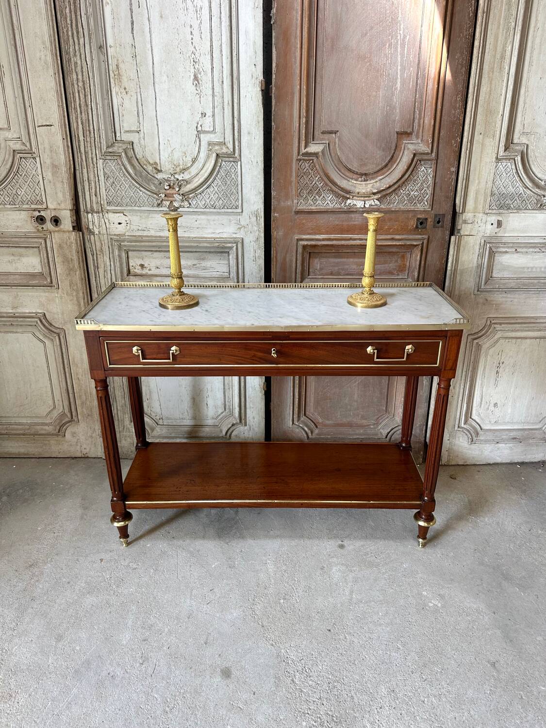 Louis XVI mahogany console