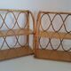 Set of bamboo wall shelves