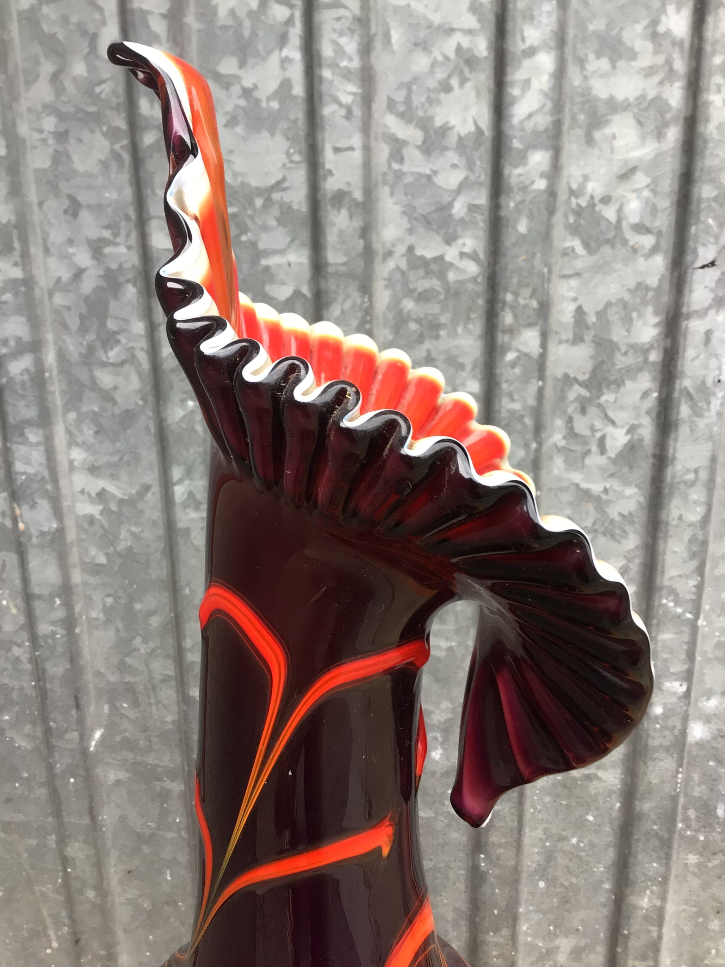 Spectacular Vase Murano vintage Shell 1950 blown