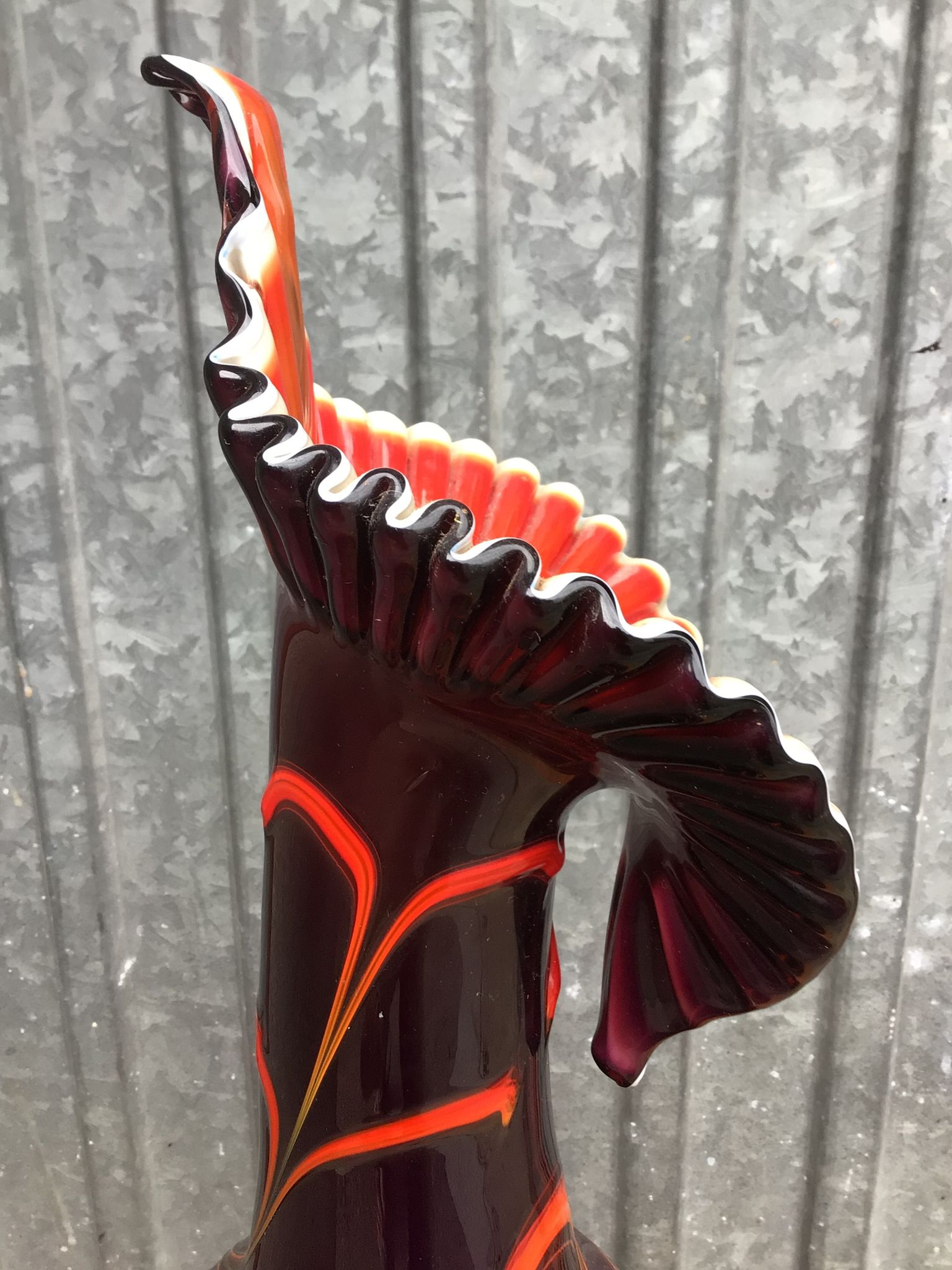 Spectacular Vase Murano vintage Shell 1950 blown