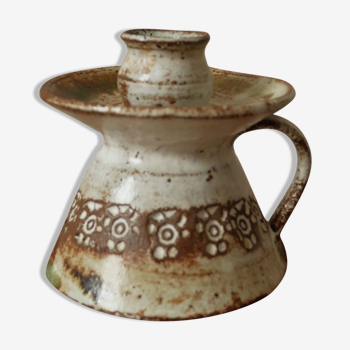 Bougeoir à main en céramique ou soliflore vintage objet de décoration scandinave