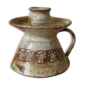 Bougeoir à main en céramique ou soliflore vintage objet de décoration scandinave
