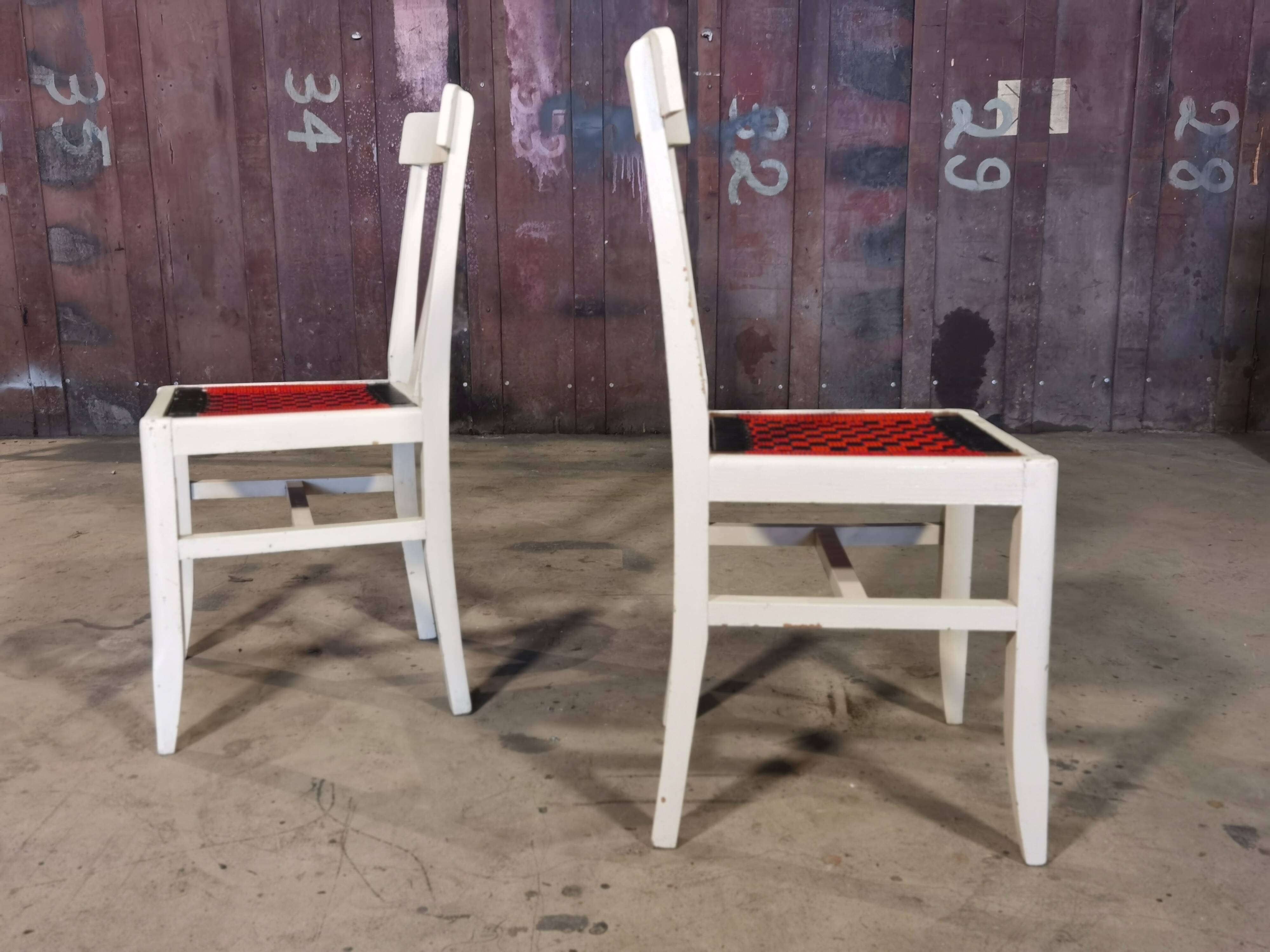 Paire de chaises Cruege reconstruction 1950