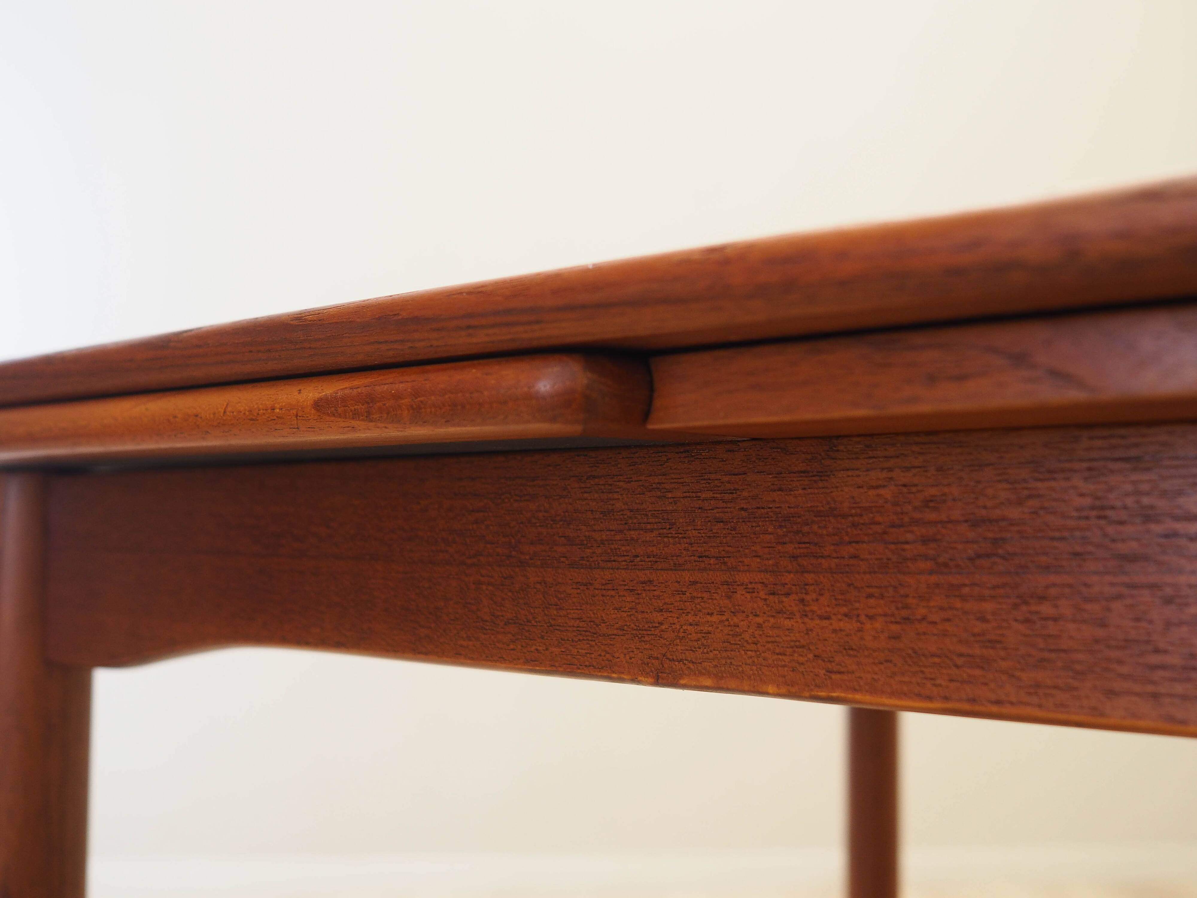 Teak table, Danish design, 1970s, manufactured in Denmark