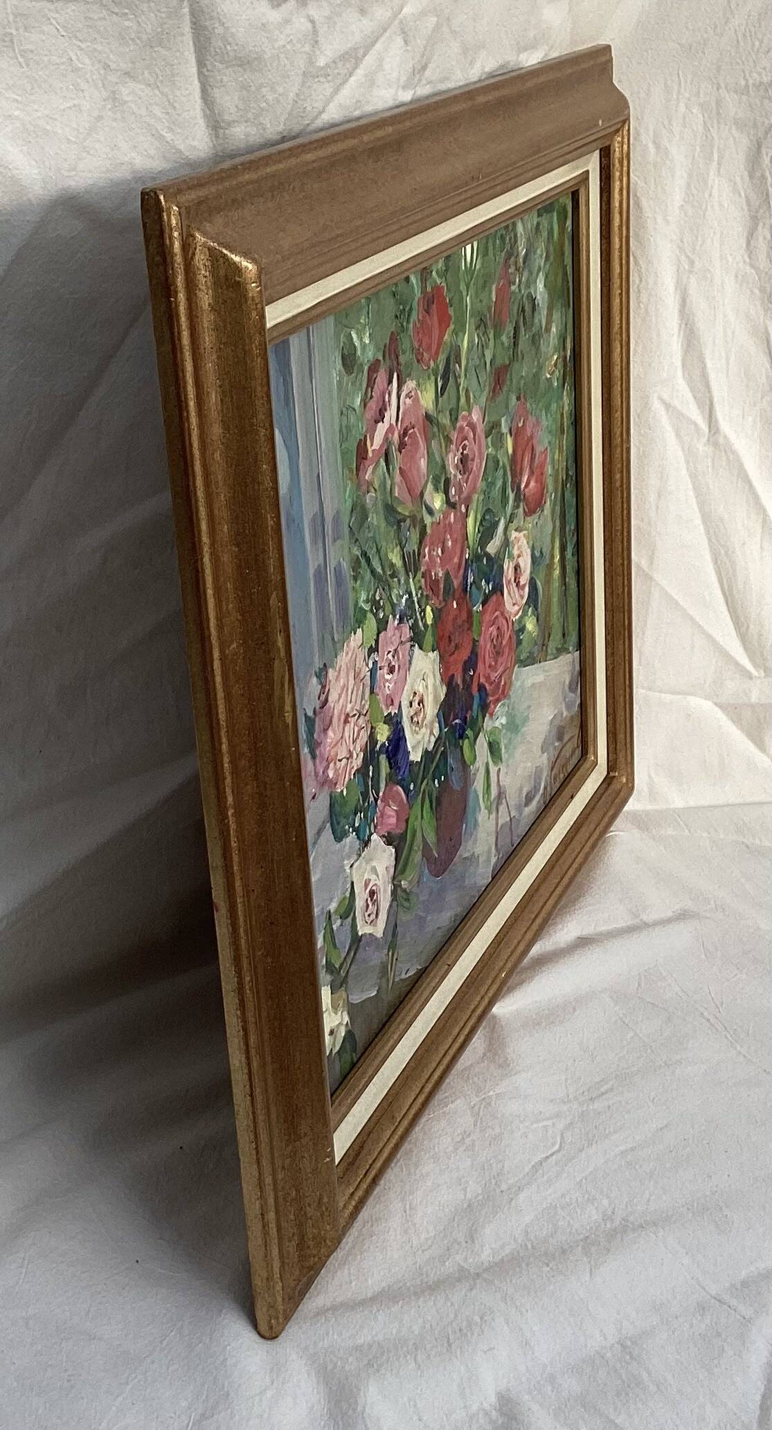 Oil painting on canvas signed dimensions: height -50cm-width -58cm-