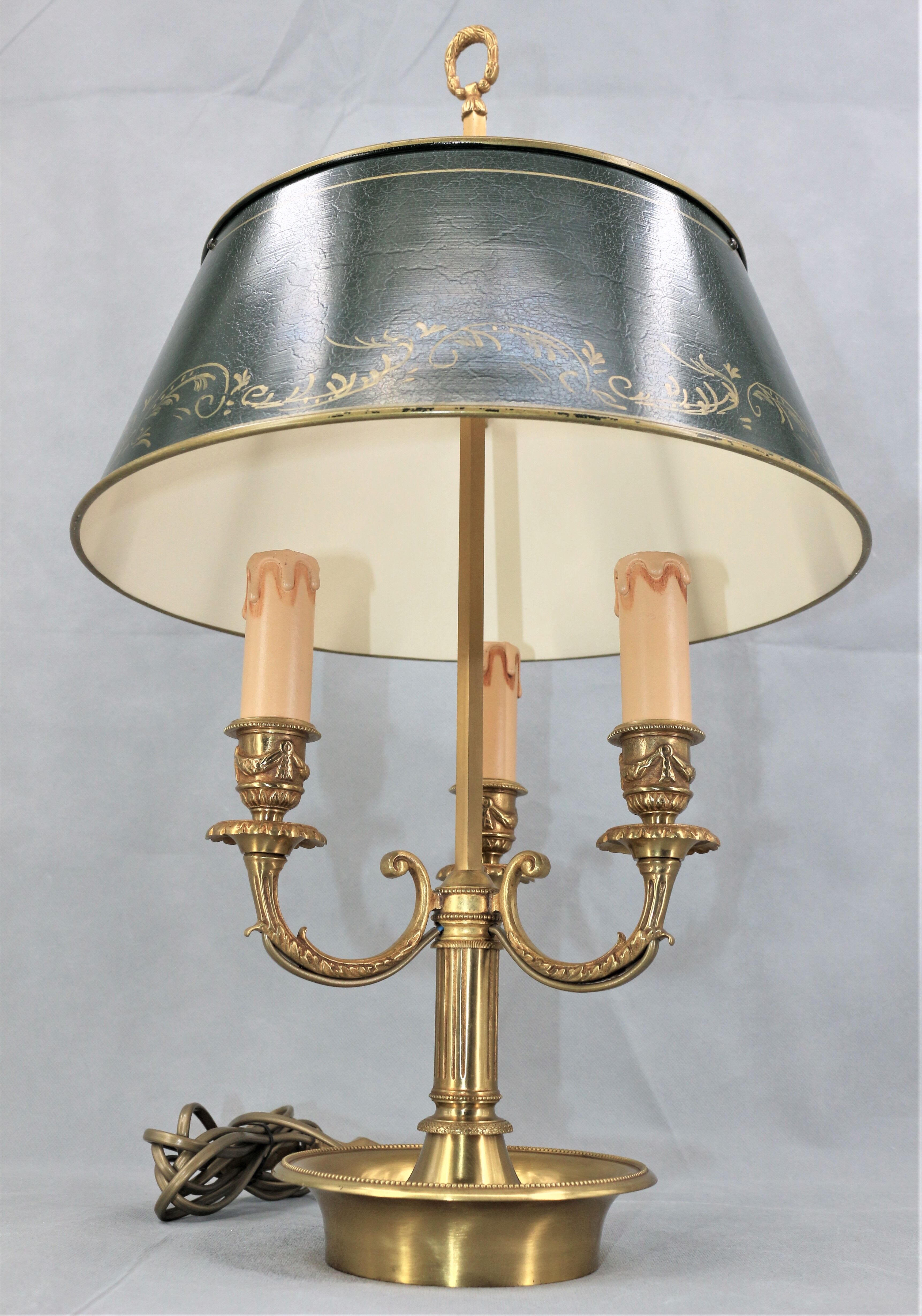 Empire-style solid bronze hot water bottle lamp