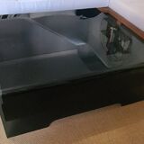Curved glass coffee table