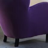 Vintage Danish 1930s club lounge chair, style of Fritz Hansen & Flemming Lassen