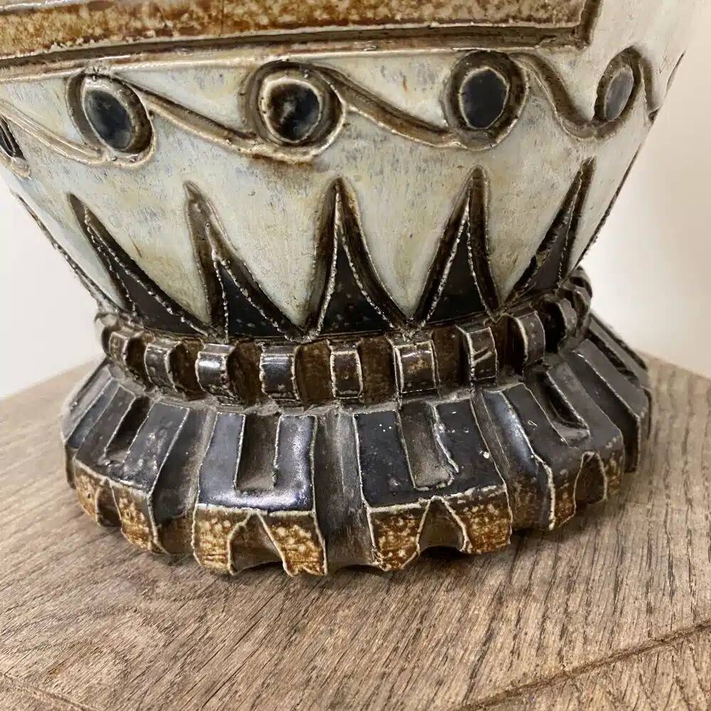 Large sandstone amphora vase by Roger Guérin