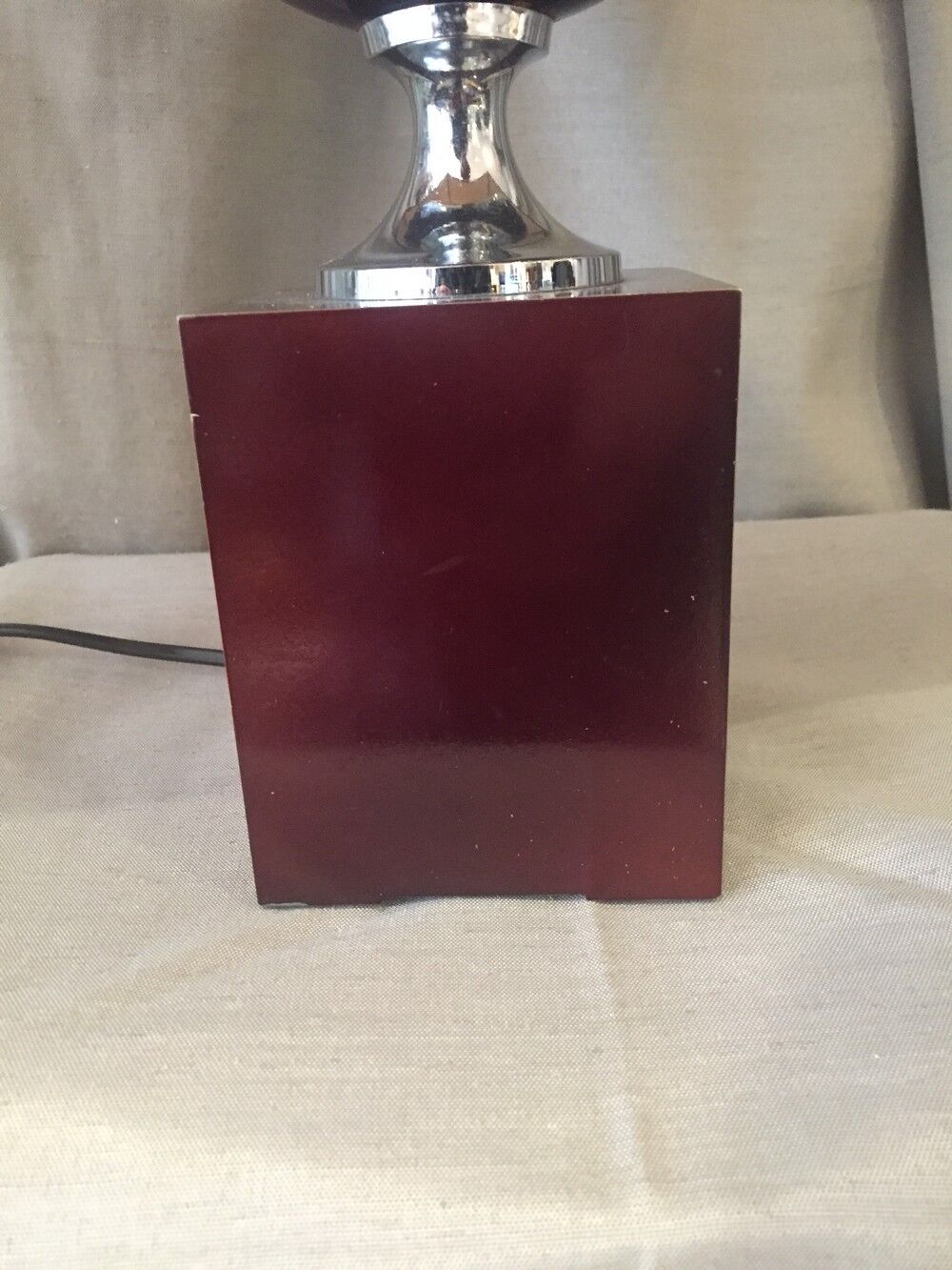 Lacquered table lamp Philippe Barbier years 1970