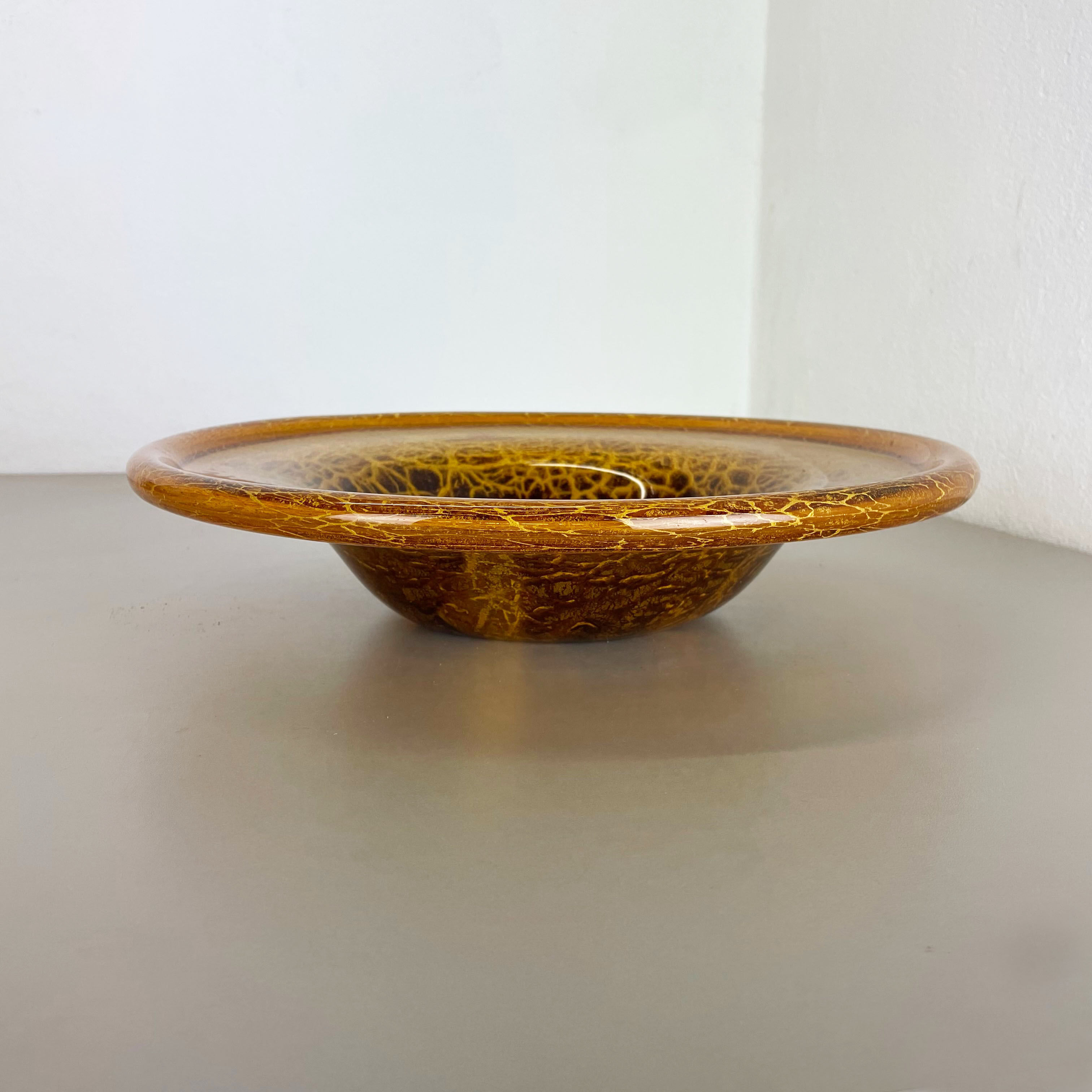 German Glass Bowl by Karl Wiedmann for WMF Ikora, 1930s Baushaus Art Deco