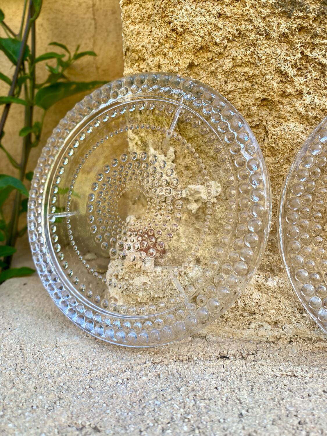 2 glass bottle coasters