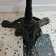 Bistro table cast iron marble and brass