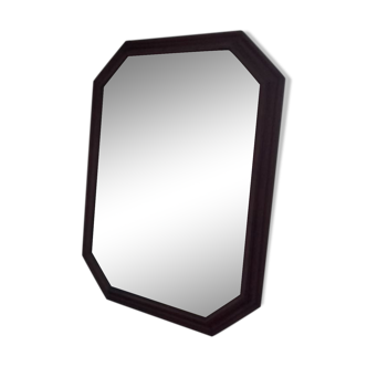 Octagonal mirror in solid wood