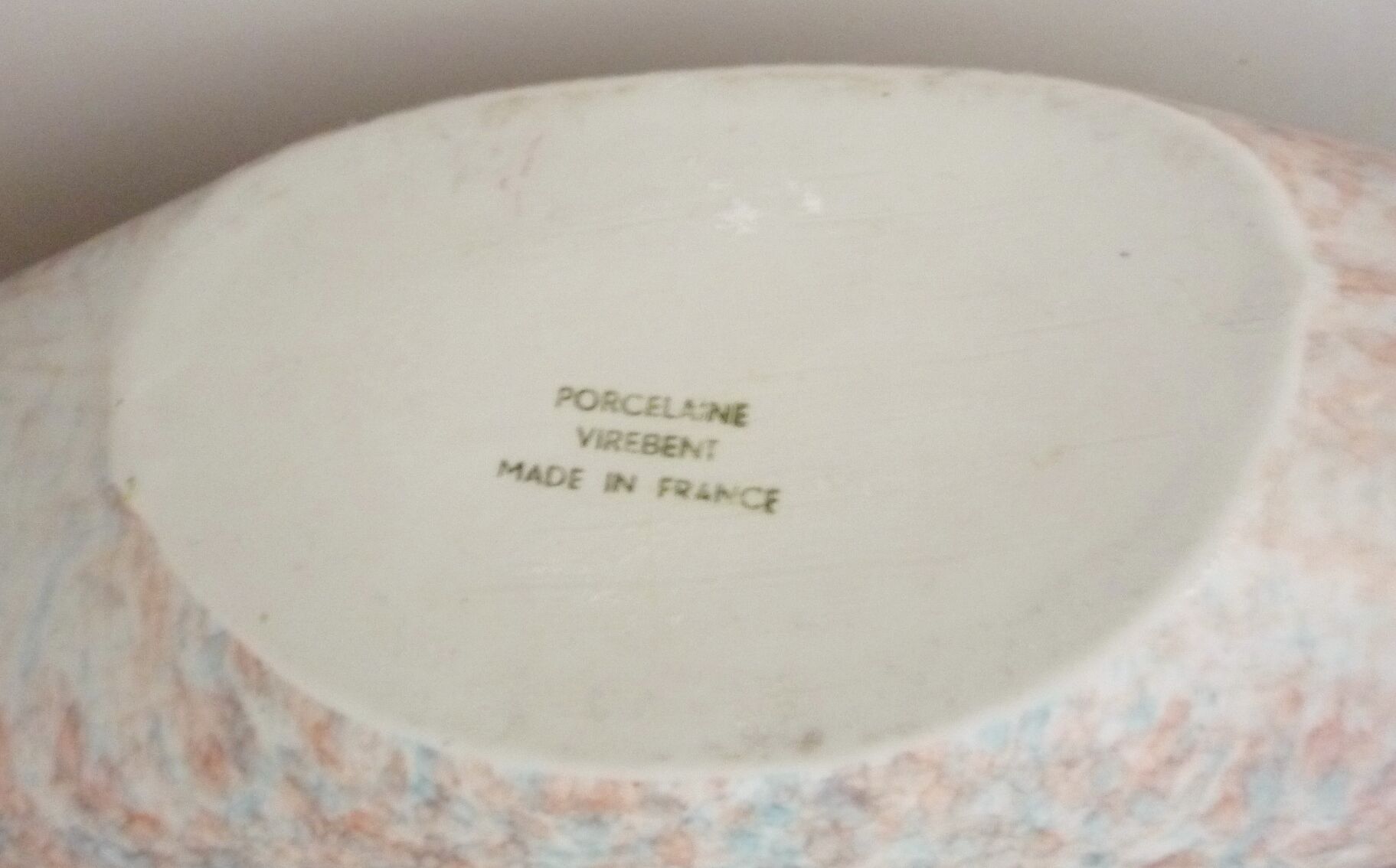 Vintage glazed ceramic lentil vase, 70s design, signed Virebent