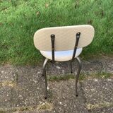 Chair for bathroom or child, chrome legs and curved vintage