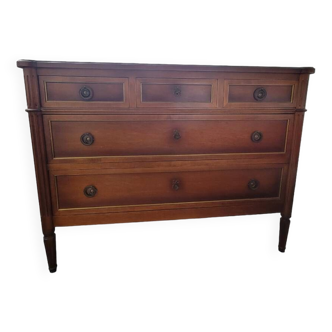 Antique Louis XVI chest of drawers in cherry wood