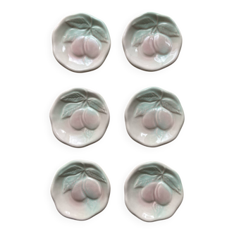 6 petites assiettes en céramique