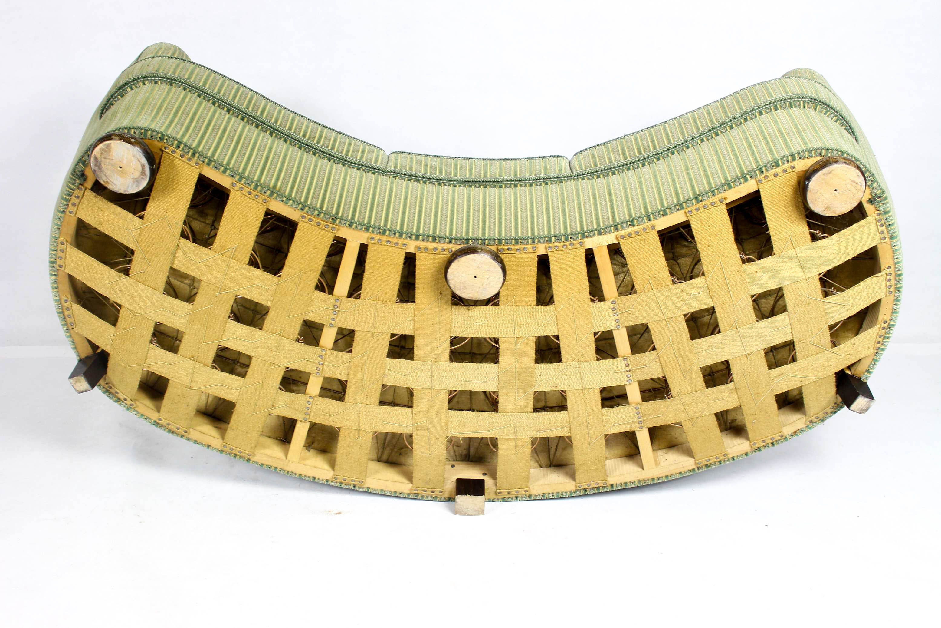 Vintage curved banana sofa, 1950 s