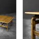 Vintage Rare Mid-Century Scandinavian Modern Brown Oak Coffee Table