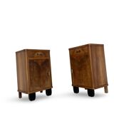 Tables de chevet italiennes élégantes de style art déco des années 1940/1950.