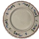 Nevers, cheese dome or butter dish in flowered earthenware, early 20th century