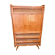 Vintage secretary in lacquered wood and rattan with compass feet