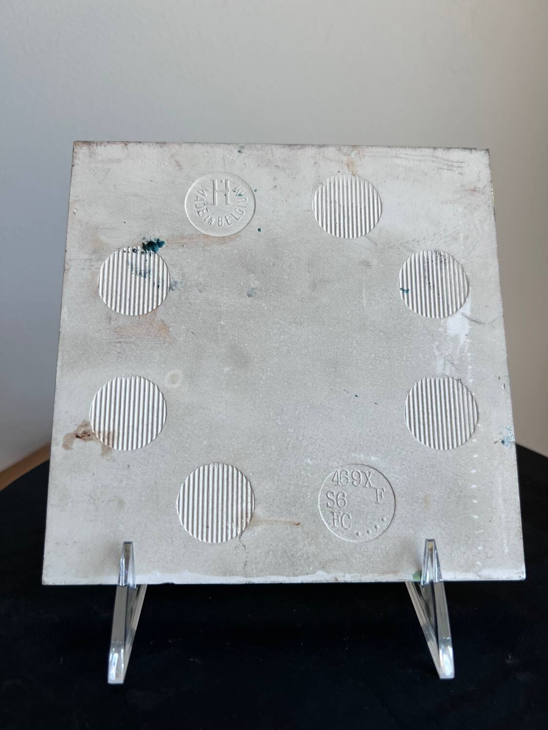 Gilliot ceramic tiles with abstract eye pattern, Belgium 1960