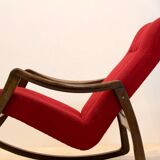 Rocking-chair in beech by Ton