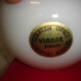 Wall lamp white opaline ball 1980