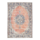 Orange & blue oriental turkish vintage rug