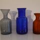 Series of 3 vintage glass vases by Erik Hoglund