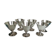 Christofle 6 silver metal wine glasses, design jean charles moreux 1940