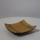 Small "straw" presentation dish, circa 1960