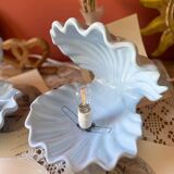 Rare pair of vintage shell lamps