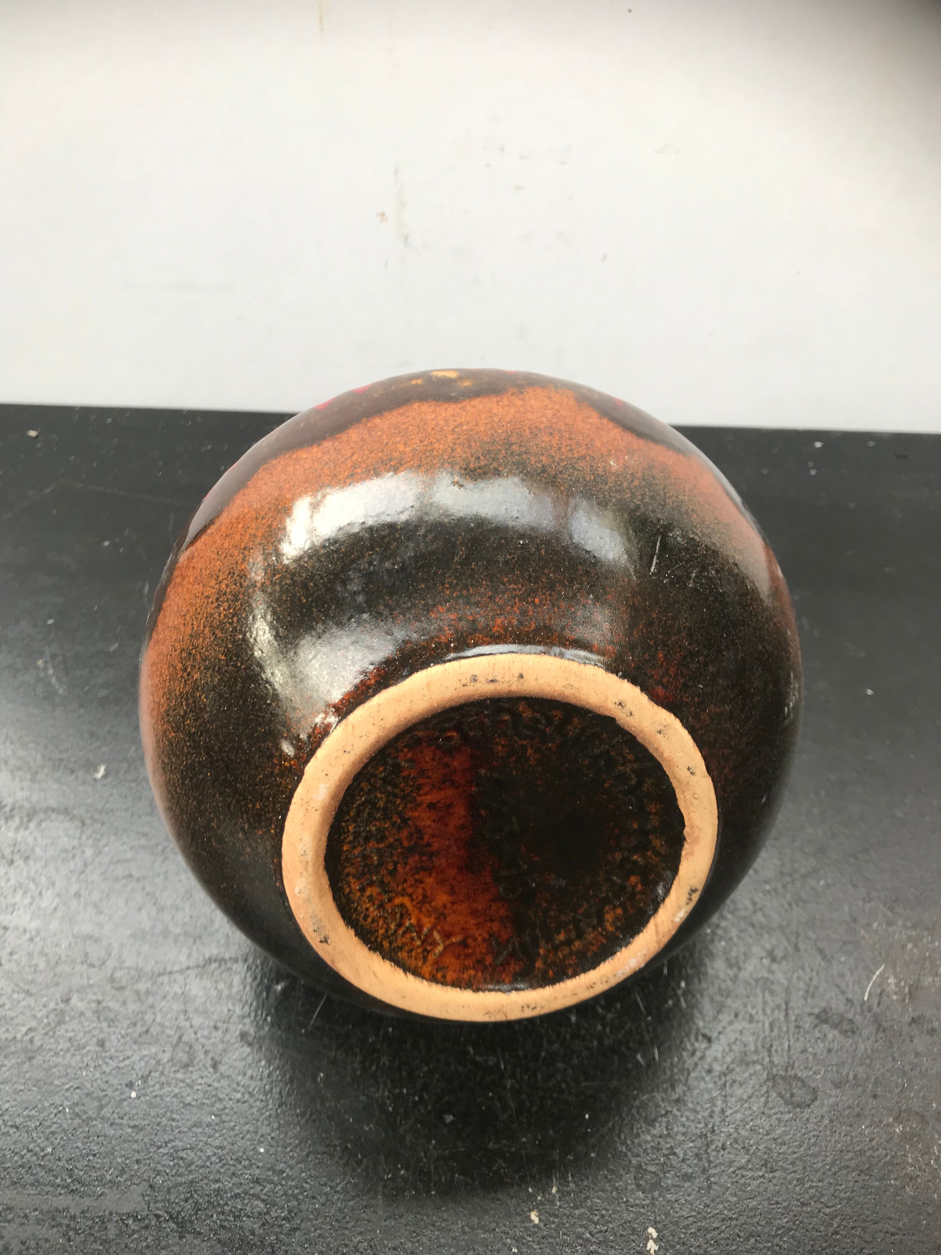 Former Pitcher SCHEVRICH Ceramics GERMANY Beige Brown Red Vintage