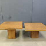 Pair of vintage wooden coffee or side tables, 1960s