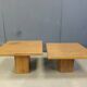 Pair of vintage wooden coffee tables from the 1960s.
