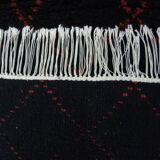 Vintage ancestral black Berber rug in wool