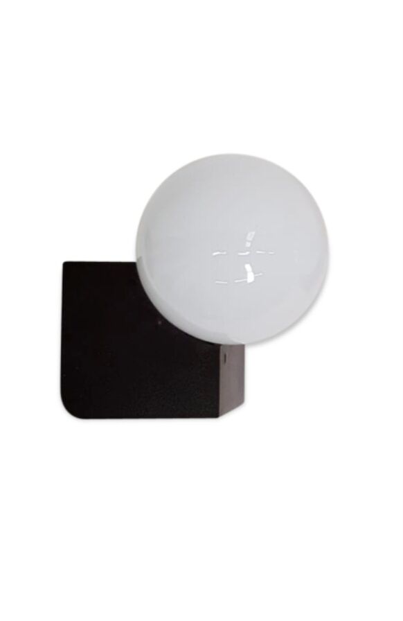 Vintage wall lamp in opaline glass and plastic 1970s