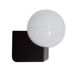 Vintage wall lamp in opaline glass and plastic 1970s