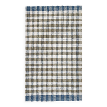 scandinavian kilim 290x190 cm , blue beige and  mustard colour.