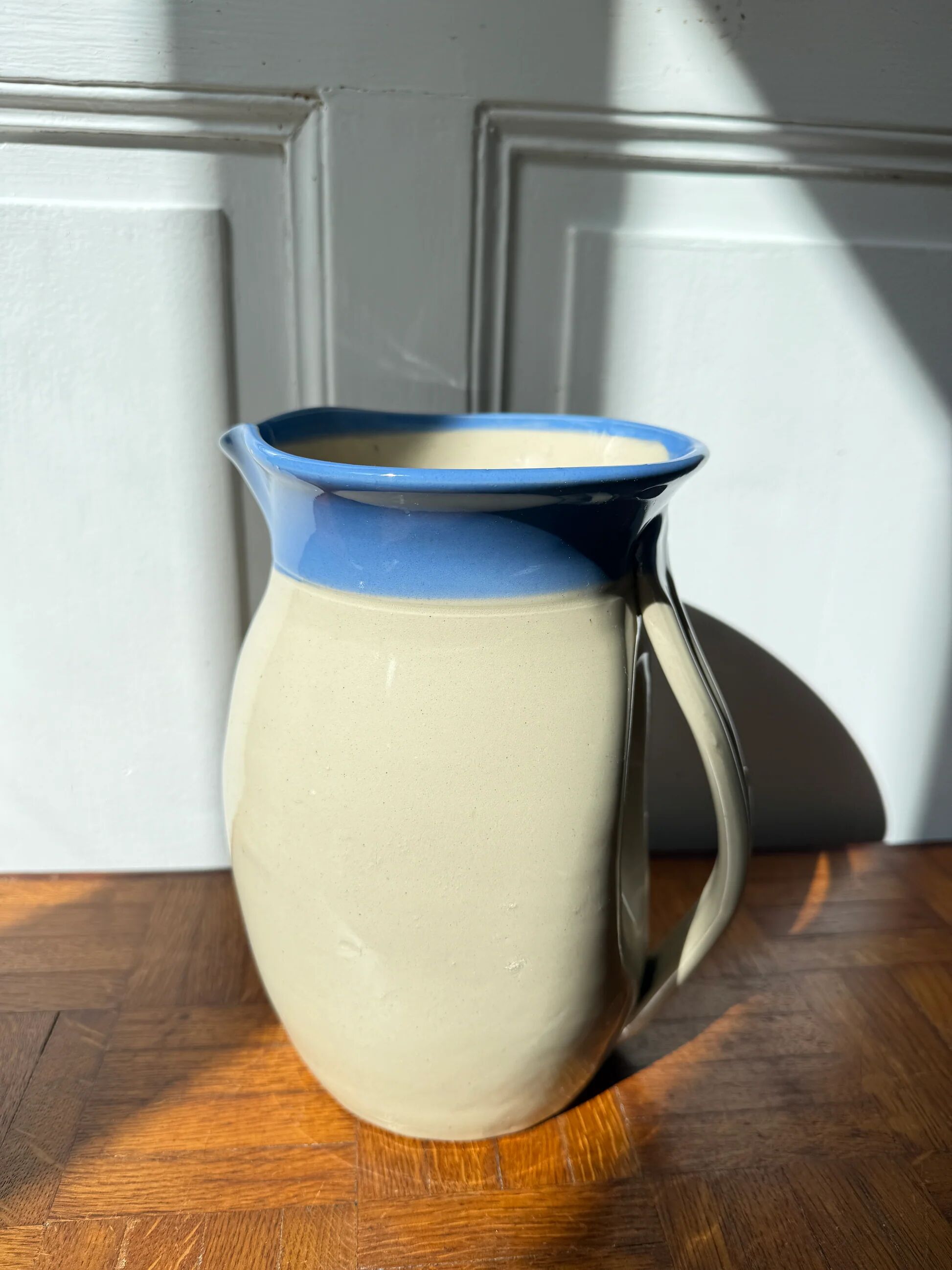 Glacier blue ceramic jug