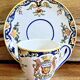 6 old Devres Fourmaintraux Rouen coffee cups Dinan model 19th century