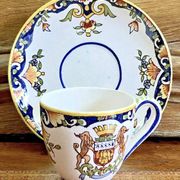 6 old Devres Fourmaintraux Rouen coffee cups Dinan model 19th century